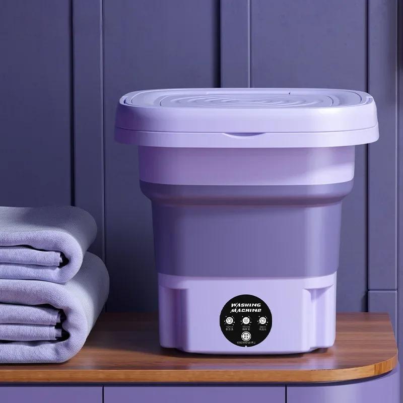 WashFold portable mini washing machine folded for storage
