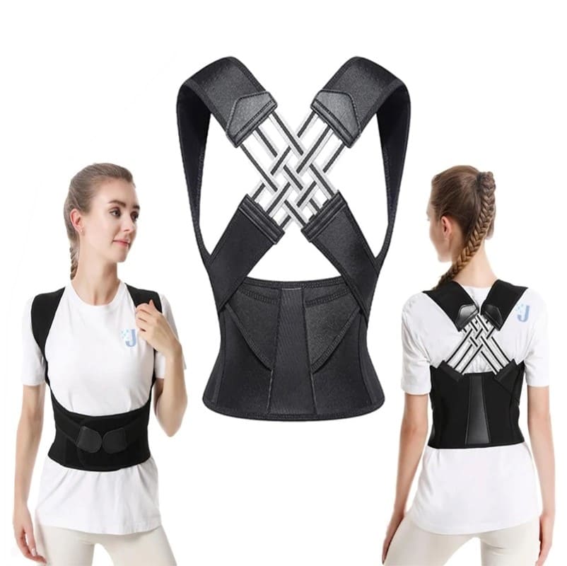 Upper back pain relief brace designed to reduce hunchback