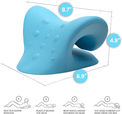 Ergonomic cervical traction pillow for natural neck alignment