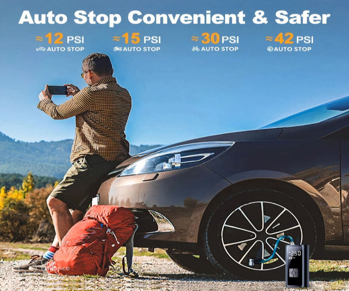 Tire Inflator, digital display and automatic shut-off